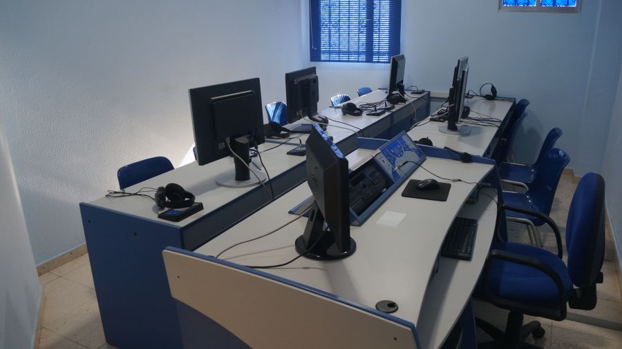 un aula de la academia de inglés